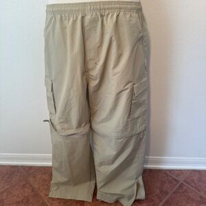 Convertible Zip Off Cargo Hiking Cargo Pants Mens M Khaki Camp Outdoor Fishing